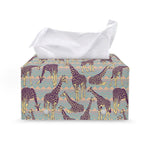 Aztec Giraffe Pattern Print Leather Tissue Box Cover