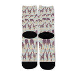 Aztec Giraffe Pattern Print Long Socks