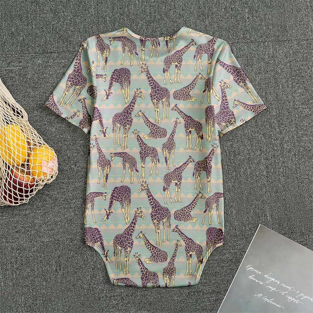 Aztec Giraffe Pattern Print Men's Bodysuit