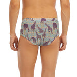 Aztec Giraffe Pattern Print Men's Briefs