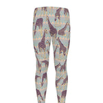 Aztec Giraffe Pattern Print Men's leggings