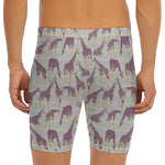 Aztec Giraffe Pattern Print Men's Long Boxer Briefs