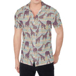 Aztec Giraffe Pattern Print Men's Shirt