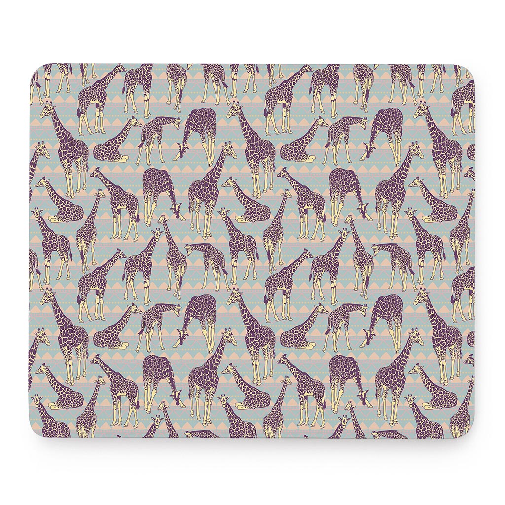 Aztec Giraffe Pattern Print Mouse Pad