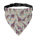 Aztec Giraffe Pattern Print Over The Collar Dog Bandana