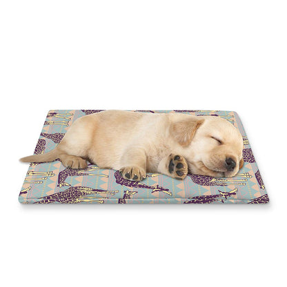 Aztec Giraffe Pattern Print Pet Cooling Mat Cover