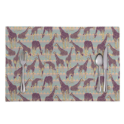 Aztec Giraffe Pattern Print Placemat