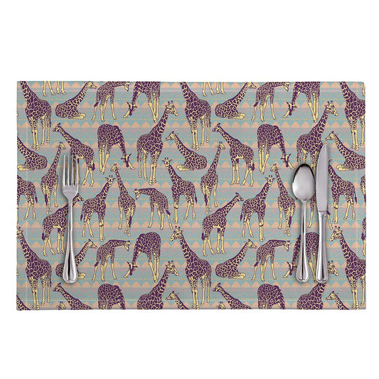 Aztec Giraffe Pattern Print Placemat