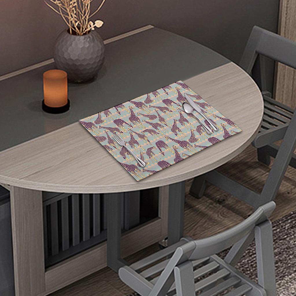 Aztec Giraffe Pattern Print Placemat