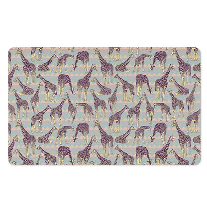 Aztec Giraffe Pattern Print Polyester Doormat