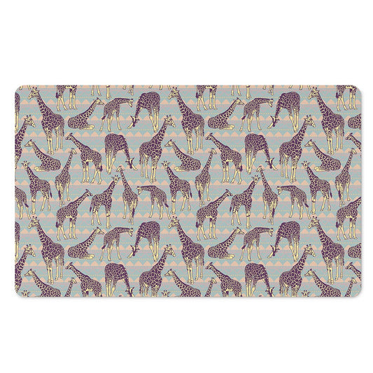 Aztec Giraffe Pattern Print Polyester Doormat