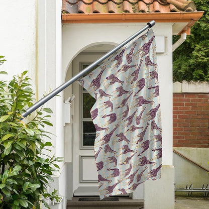 Aztec Giraffe Pattern Print Polyester Flag