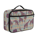 Aztec Giraffe Pattern Print Portable Lunch Bag