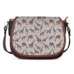 Aztec Giraffe Pattern Print Saddle Bag