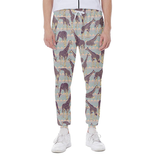 Aztec Giraffe Pattern Print Scuba Joggers