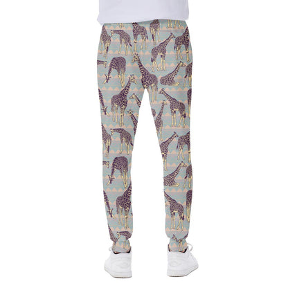 Aztec Giraffe Pattern Print Scuba Joggers