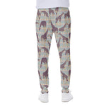 Aztec Giraffe Pattern Print Scuba Joggers