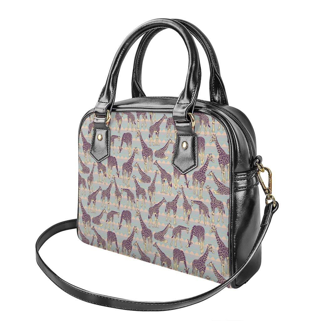 Aztec Giraffe Pattern Print Shoulder Handbag