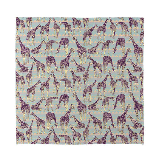 Aztec Giraffe Pattern Print Silk Bandana