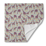 Aztec Giraffe Pattern Print Silk Bandana