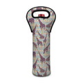 Aztec Giraffe Pattern Print Single Neoprene Wine Tote