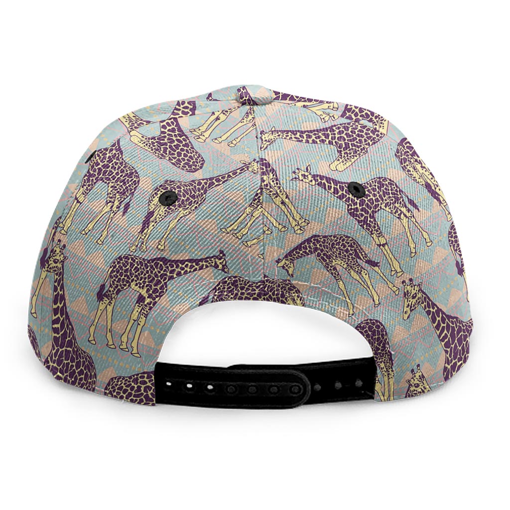 Aztec Giraffe Pattern Print Snapback Cap