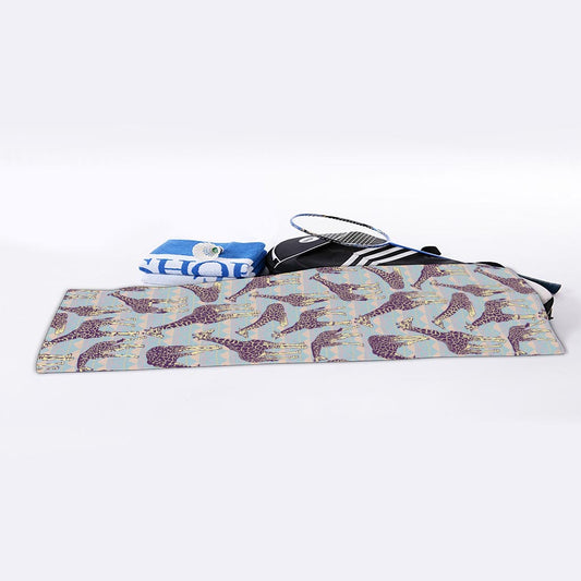 Aztec Giraffe Pattern Print Sports Towel