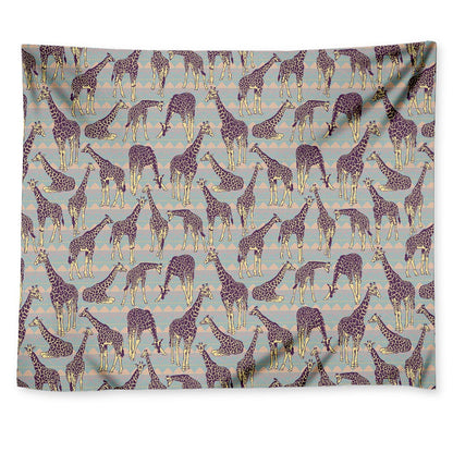 Aztec Giraffe Pattern Print Tapestry
