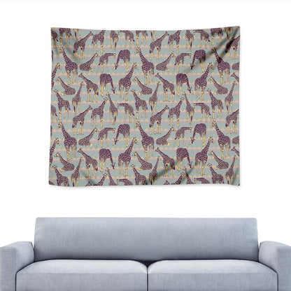 Aztec Giraffe Pattern Print Tapestry