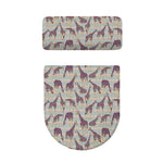 Aztec Giraffe Pattern Print Toilet Lid And Tank Cover Set