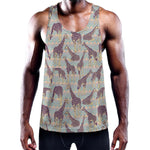 Aztec Giraffe Pattern Print Training Tank Top