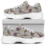 Aztec Giraffe Pattern Print White Chunky Shoes