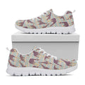 Aztec Giraffe Pattern Print White Running Shoes