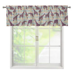 Aztec Giraffe Pattern Print Window Valance
