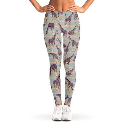 Aztec Giraffe Pattern Print Women's Leggings