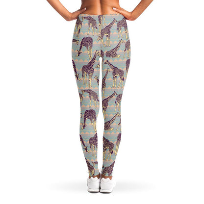 Aztec Giraffe Pattern Print Women's Leggings