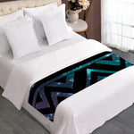 Aztec Tribal Galaxy Pattern Print Bed Runner