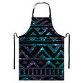 Aztec Tribal Galaxy Pattern Print Bib Apron With Pocket