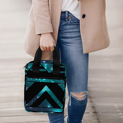 Aztec Tribal Galaxy Pattern Print Bible Tote Bag