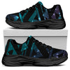 Aztec Tribal Galaxy Pattern Print Black Chunky Shoes