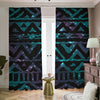 Aztec Tribal Galaxy Pattern Print Blackout Pencil Pleat Curtains