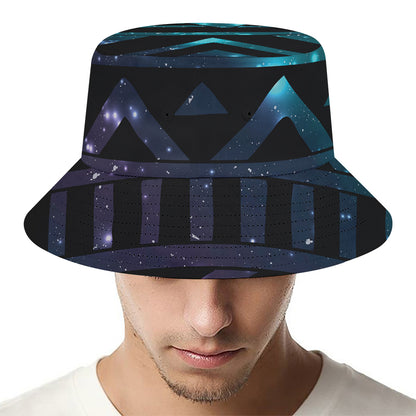 Aztec Tribal Galaxy Pattern Print Bucket Hat