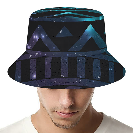 Aztec Tribal Galaxy Pattern Print Bucket Hat