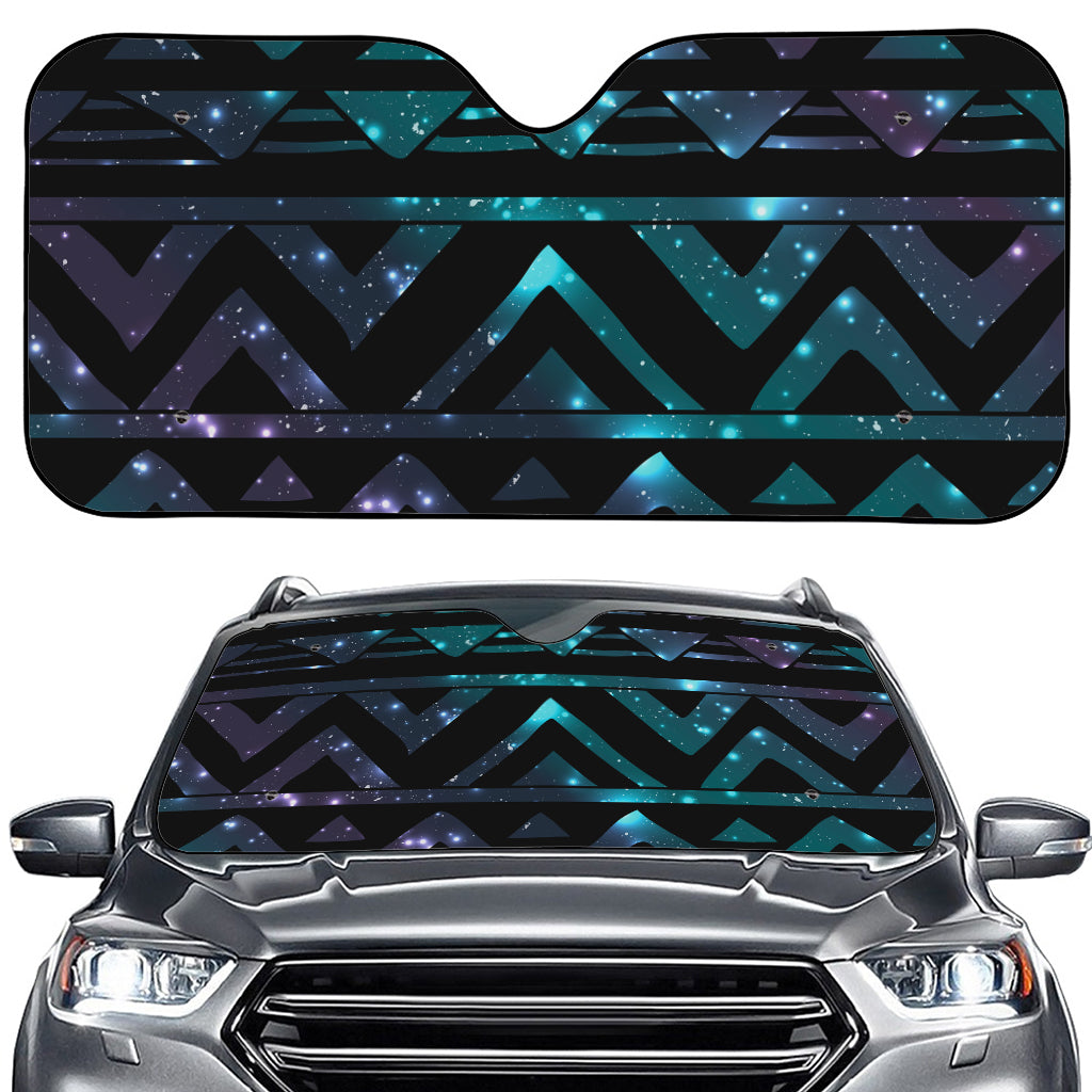 Aztec Tribal Galaxy Pattern Print Car Windshield Sun Shade