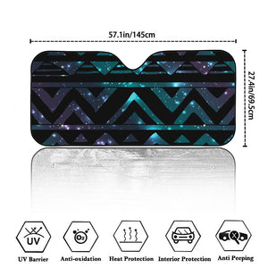 Aztec Tribal Galaxy Pattern Print Car Windshield Sun Shade