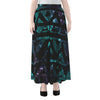 Aztec Tribal Galaxy Pattern Print Chiffon Maxi Skirt