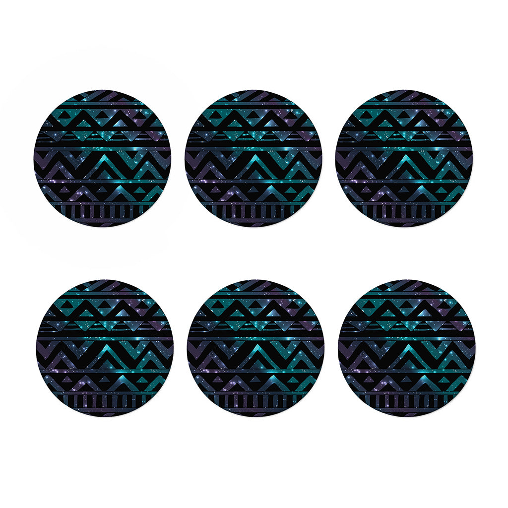 Aztec Tribal Galaxy Pattern Print Coaster Set