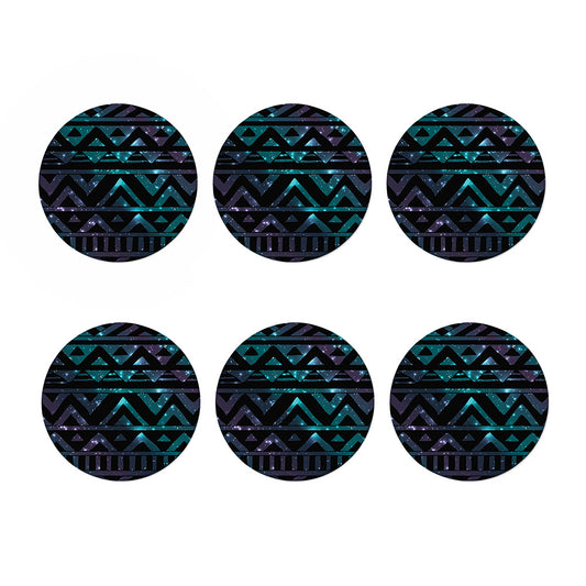 Aztec Tribal Galaxy Pattern Print Coaster Set