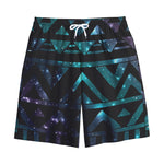 Aztec Tribal Galaxy Pattern Print Cotton Shorts