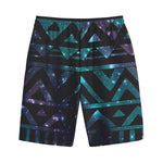 Aztec Tribal Galaxy Pattern Print Cotton Shorts